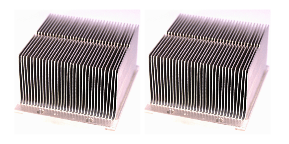 Thermal conductivity in skived material in heat sink